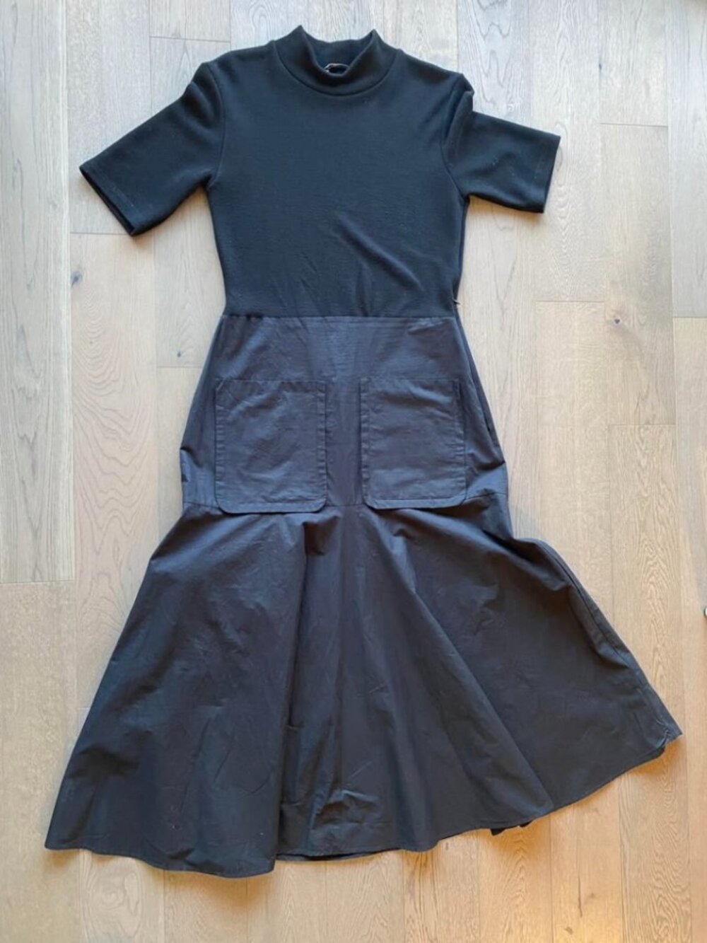 Black Dress A-Line High Neck